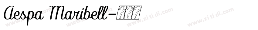 Aespa Maribell字体转换